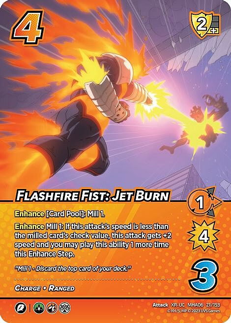 Flashfire Fist: Jet Burn Frente
