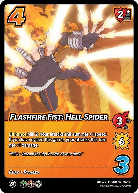 Flashfire Fist: Hell Spider Card Front