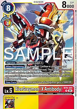 RizeGreymon (X Antibody) Card Front