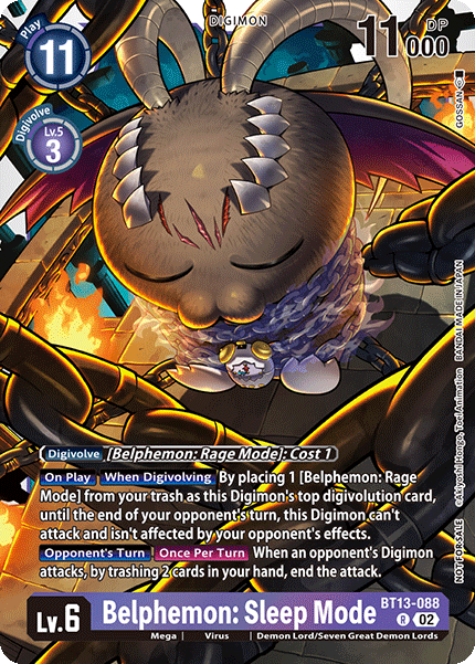Belphemon: Sleep Mode Card Front