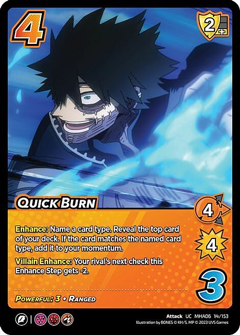 Quick Burn Card Front