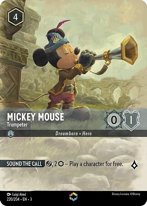 Mickey Mouse -Trumpeter Card Front