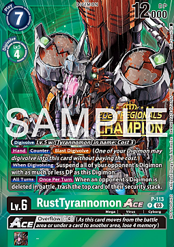 RustTyrannomon Ace Card Front