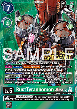 RustTyrannomon Ace Card Front