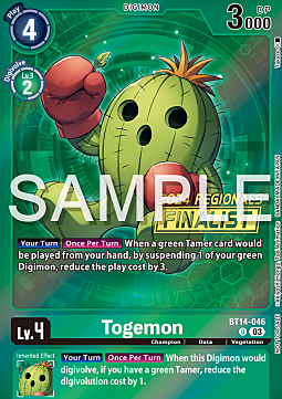 Togemon Card Front