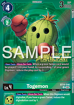 Togemon Card Front