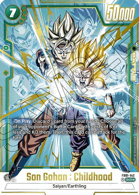 Son Gohan : Childhood Card Front