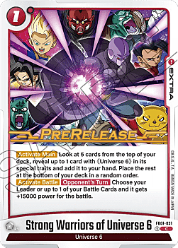 Strong Warriors of Universe 6 Card Front
