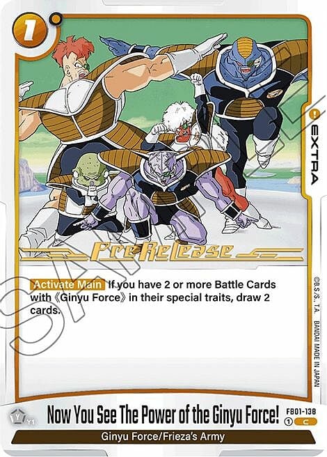 Now You See The Power of the Ginyu Force! Card Front