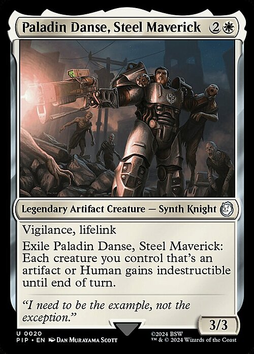 Paladin Danse, Steel Maverick Card Front
