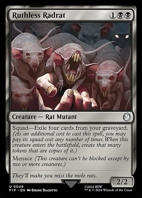 Ruthless Radrat Card Front
