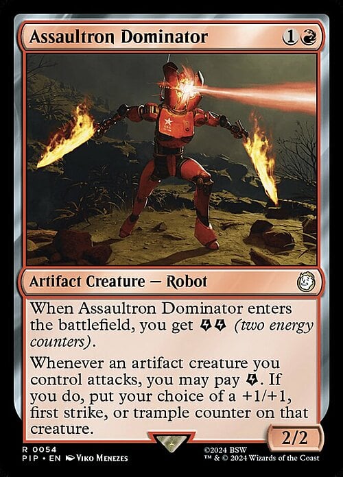 Assaultron Dominator Card Front