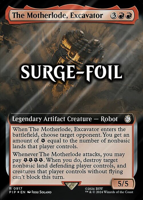 The Motherlode, Excavator Card Front