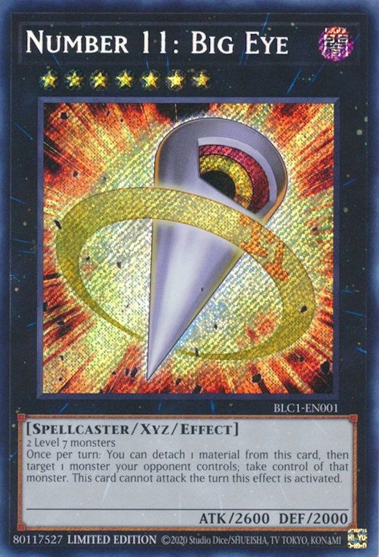 Carta Yu-Gi-Oh! Number 11: Big Eye - Edición Secret Rare De Galactic Overlord