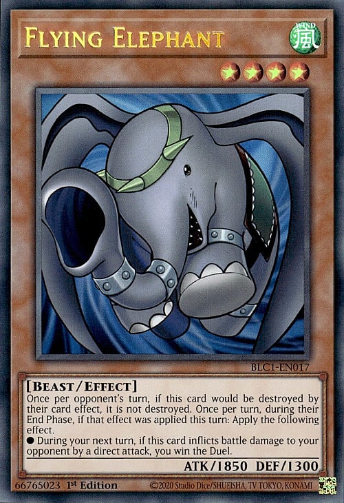Flying Elephant Card Front