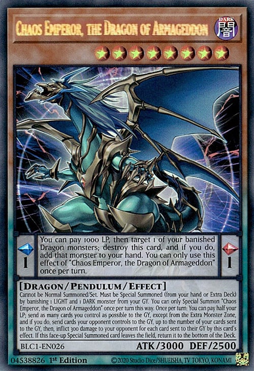 Imperatore del Chaos, il Drago dell'Armageddon Card Front