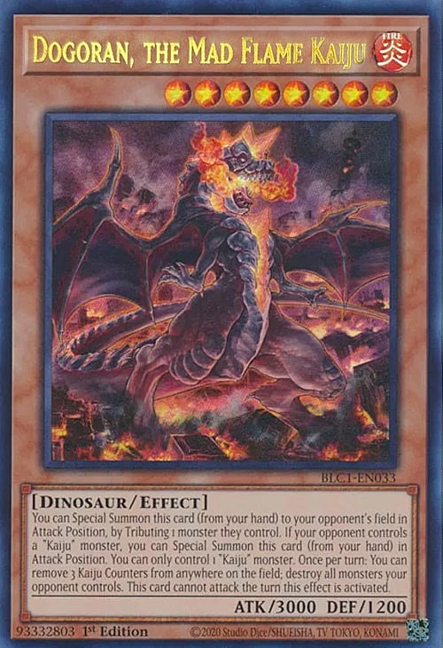 Dogoran, the Mad Flame Kaiju Card Front