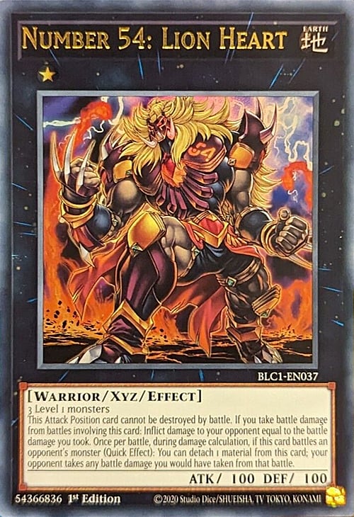 Number 54: Lion Heart Card Front