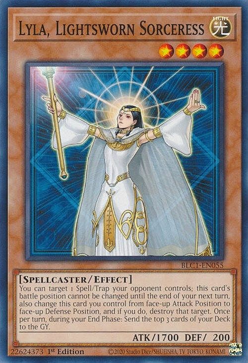 Lyla, Lightsworn Sorceress Card Front