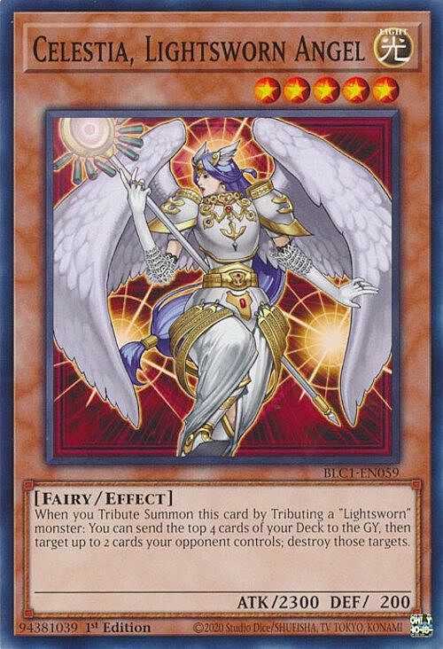 Celestia, Lightsworn Angel Card Front
