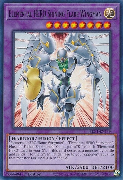 Elemental HERO Shining Flare Wingman Card Front