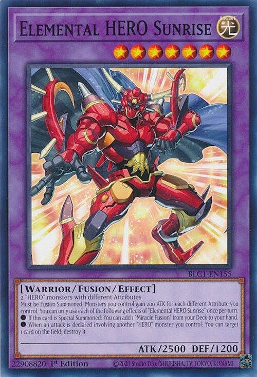 Elemental HERO Sunrise Card Front
