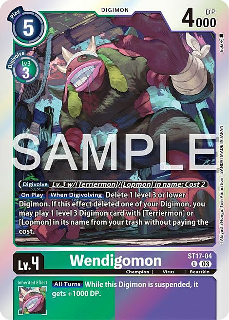 Wendigomon Card Front