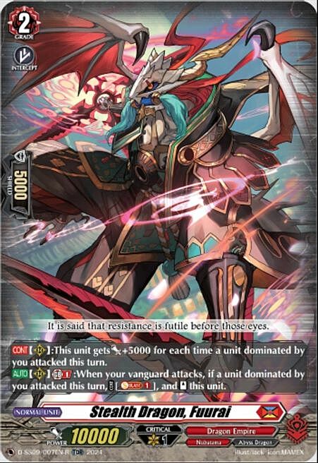 Stealth Dragon, Fuurai Card Front
