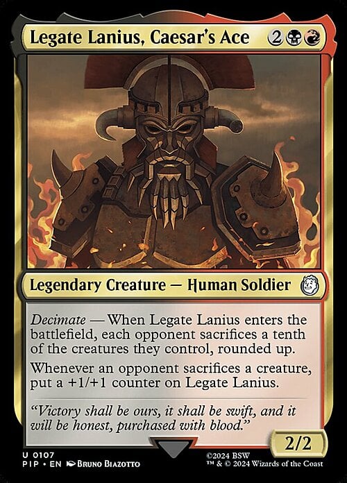 Legate Lanius, Caesar's Ace Card Front