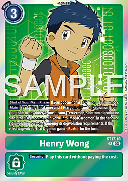 Henry Wong Card Front