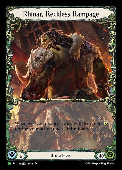 Rhinar, Reckless Rampage Card Front