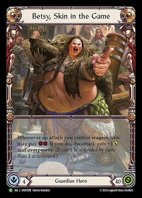 Betsy, Skin in the Game Card Front