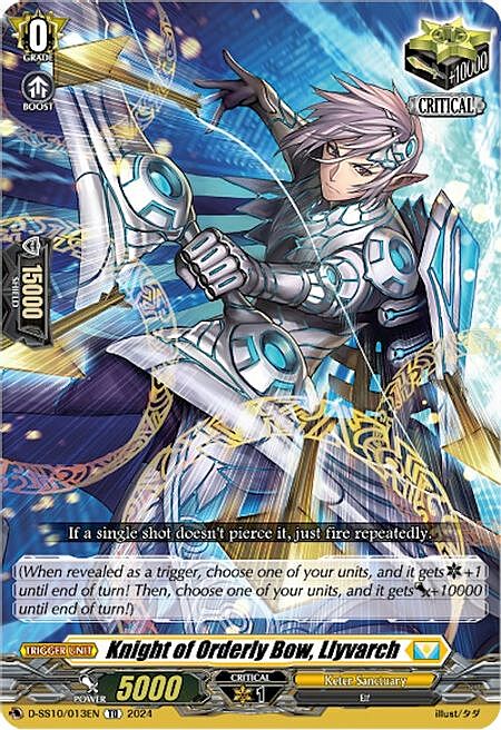 Knight of Orderly Bow, Llyvarch Card Front
