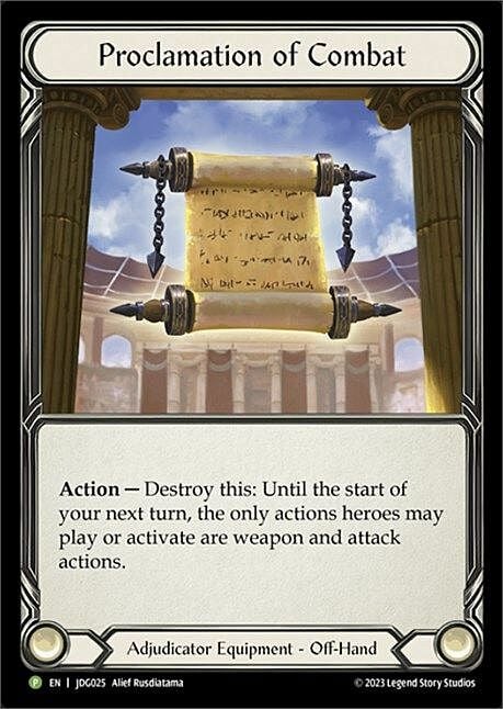 Proclamation of Combat Card Front