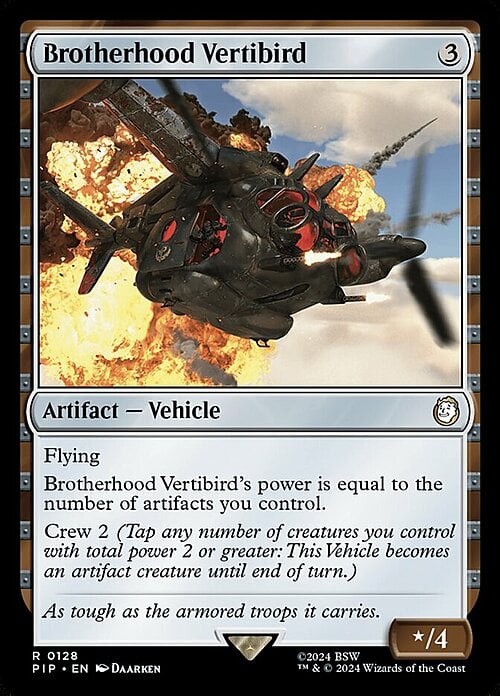 Brotherhood Vertibird Card Front