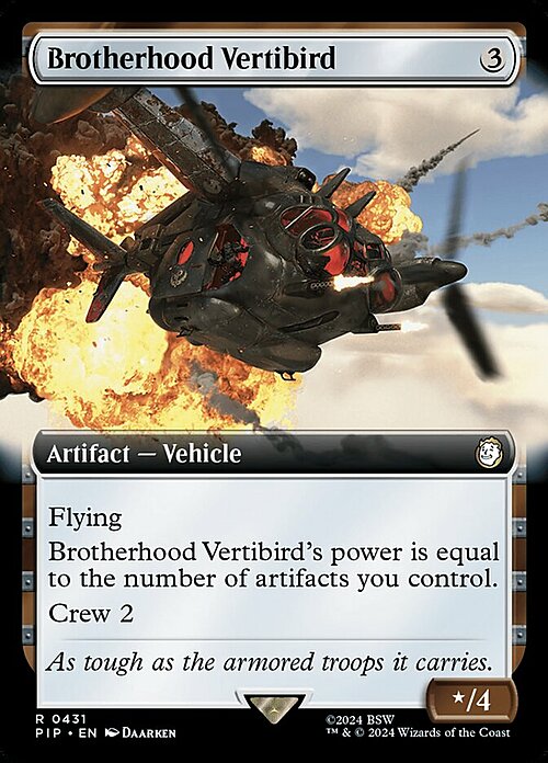 Brotherhood Vertibird Card Front
