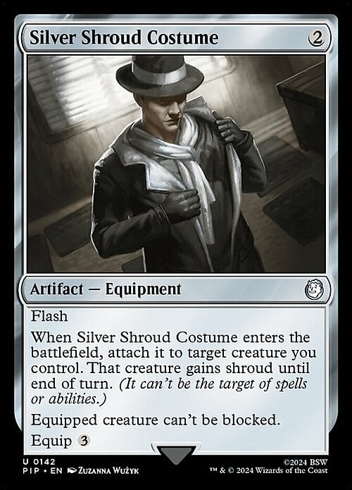 Silver Shroud Costume Frente