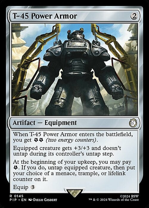 T-45 Power Armor Card Front