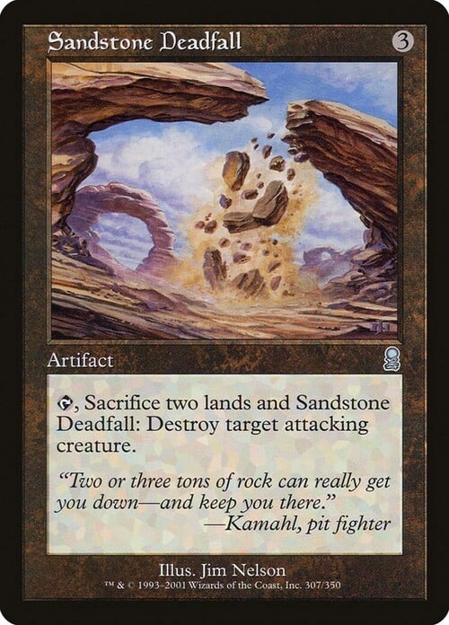 Sandstone Deadfall Card Front