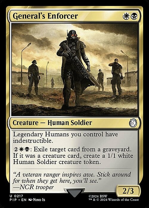 General's Enforcer Card Front