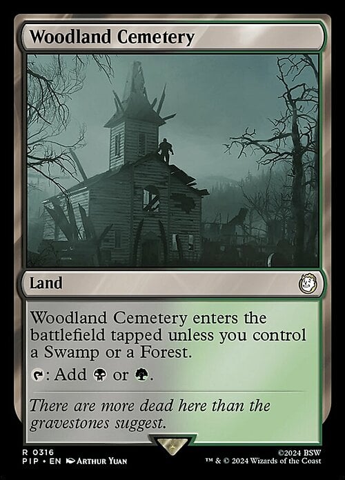 Woodland Cemetery Card Front
