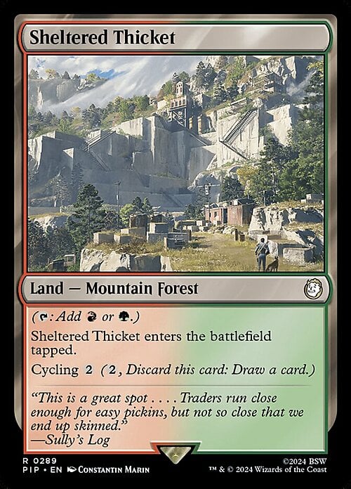 Sheltered Thicket Card Front