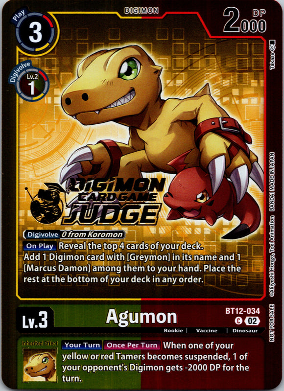 Agumon Digimon Judge Promos | Digimon | CardTrader