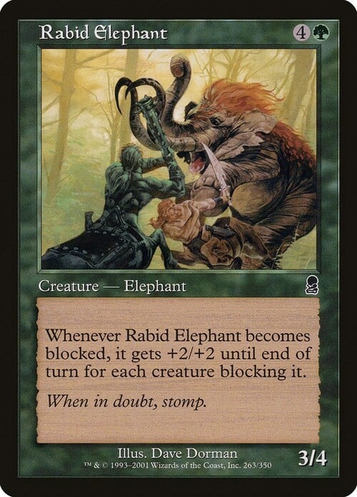 Elefante Imbizzarrito Card Front