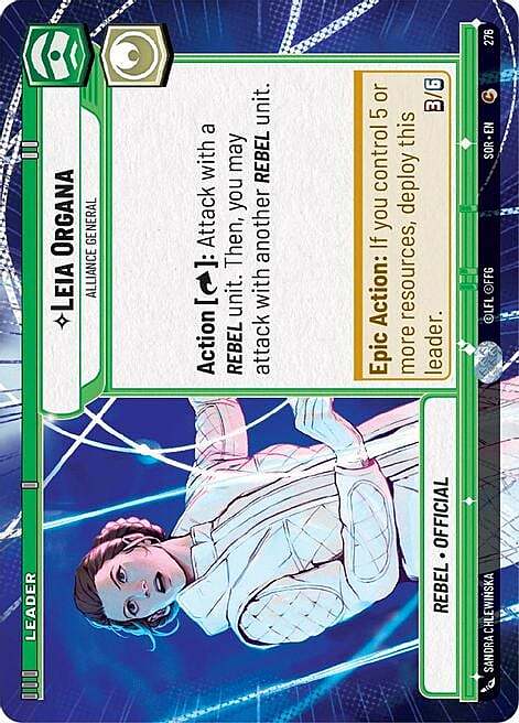 Leia Organa - Alliance General Card Front