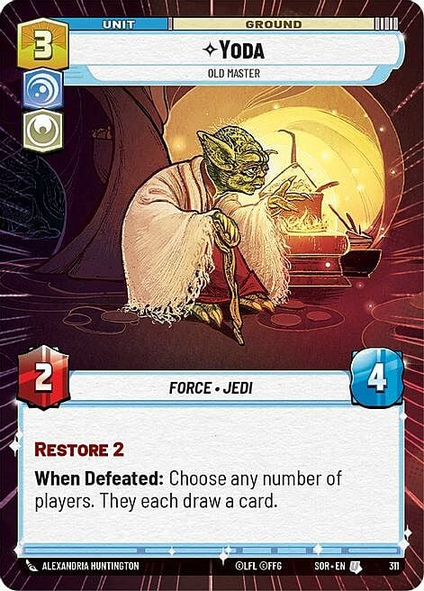 Yoda, Old Master Card Front