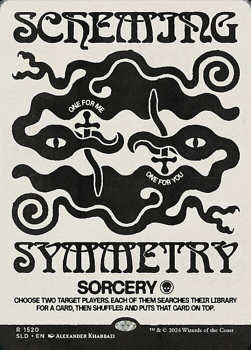 Scheming Symmetry Card Front
