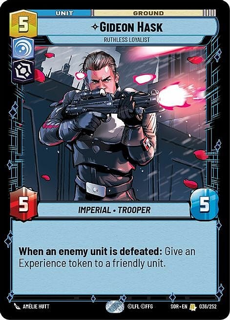 Gideon Hask, Ruthless Loyalist Card Front