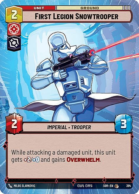 First Legion Snowtrooper Card Front