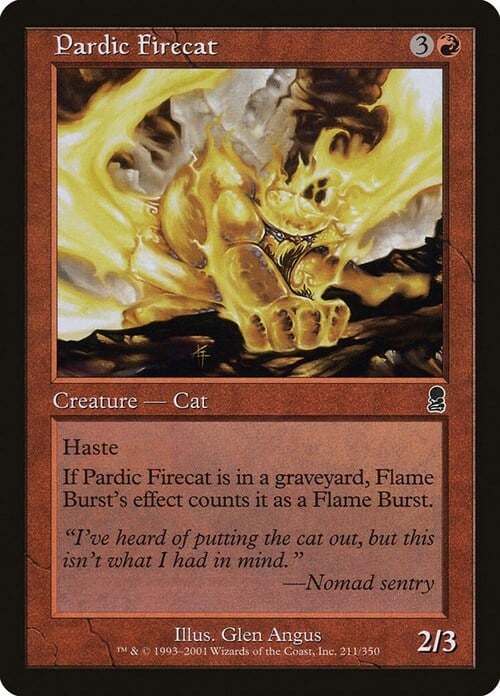 Pardic Firecat Card Front